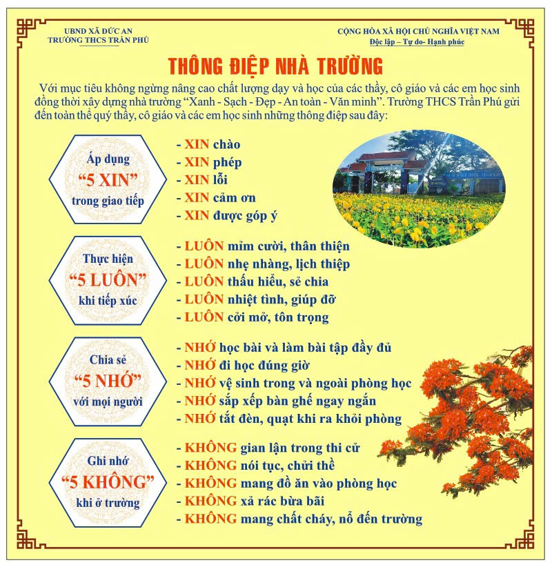 THÔNG ĐIỆP NHÀ TRƯỜNG